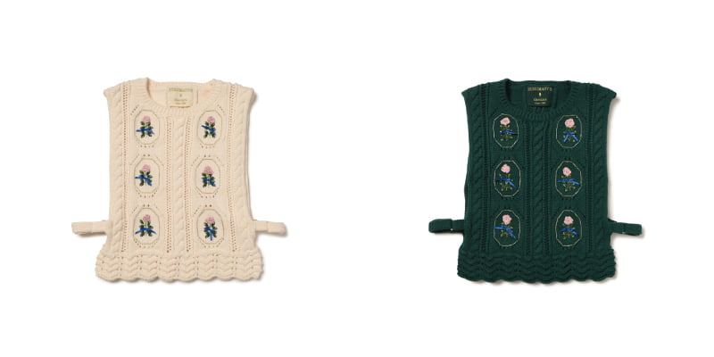 RURU MARY'S 手刺繍のニットベスト