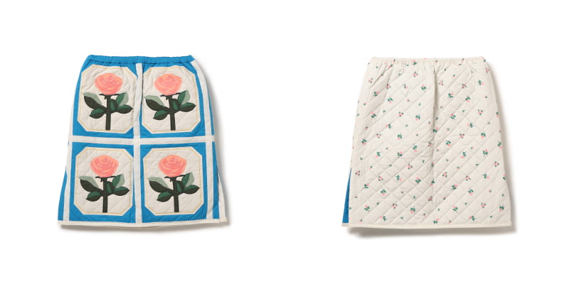 RURU MARY'S リバーシブルキルティングスカート