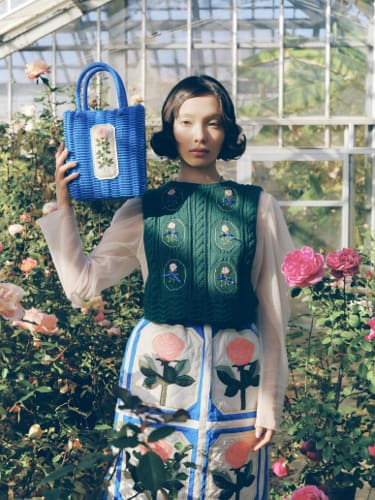 RURU MARY'S リバーシブルキルティングスカート着用画像