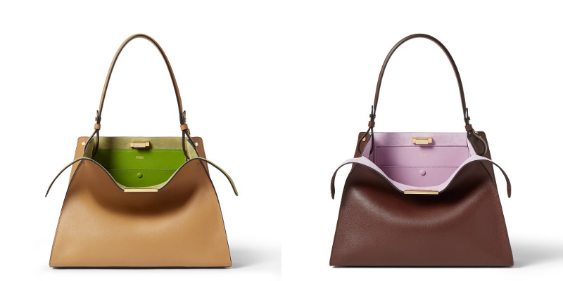 ミディアムサイズ
キャメル×ライトグリーン、ブラウン×ペールパープル