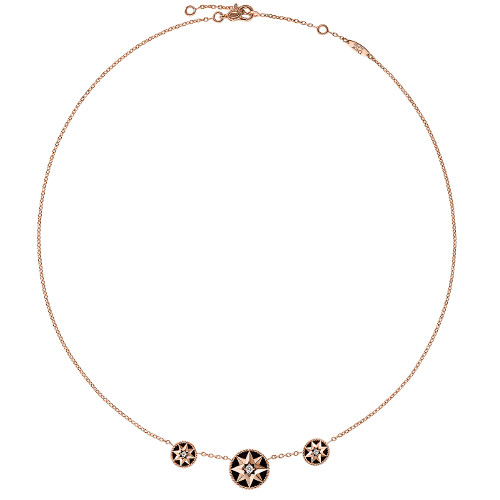 「ローズ デ ヴァン」ネックレス（PGｘDIAｘオニキス）