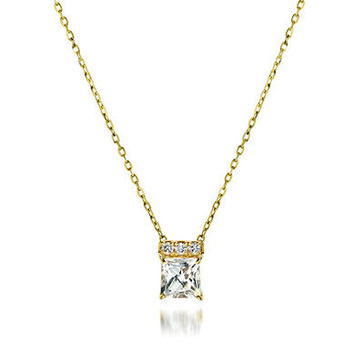 GLIMMER CLUSTERプリンセスカットネックレス