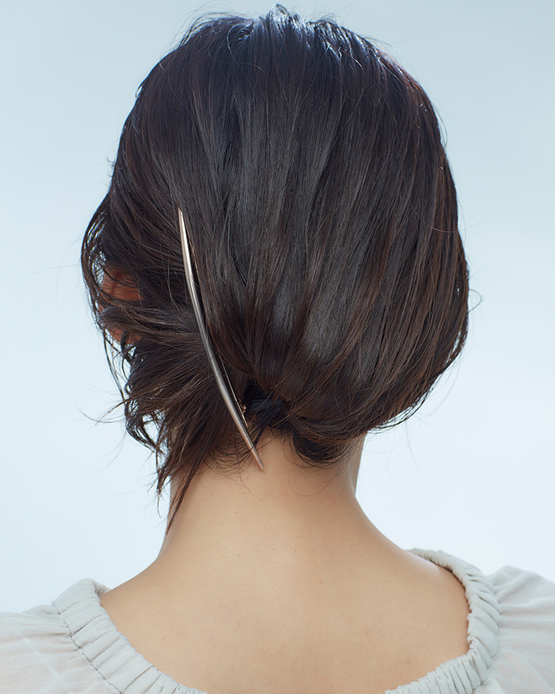 ヘアアレンジを後ろから見た様子