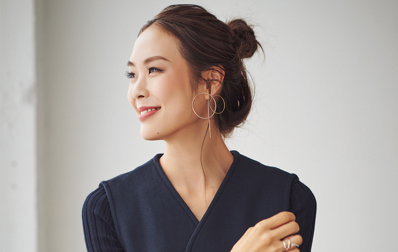 オールバックお団子