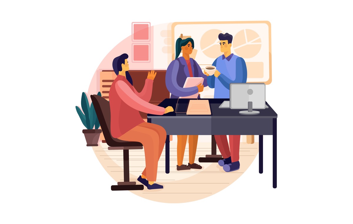 会議中の人のイラスト