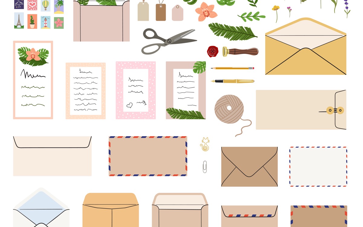 たくさんの便箋