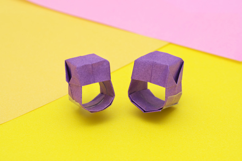 折り紙 指輪 折り方 宝石 リング 指輪