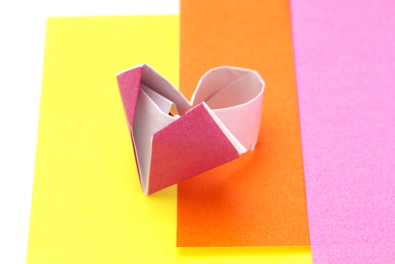 折り紙 指輪 折り方 ハート リング 指輪