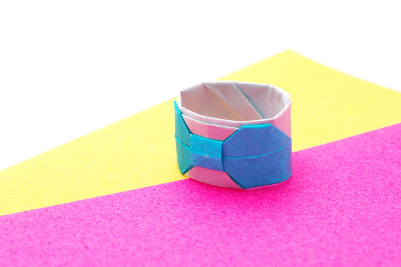 折り紙 指輪 折り方 リボン リング 指輪