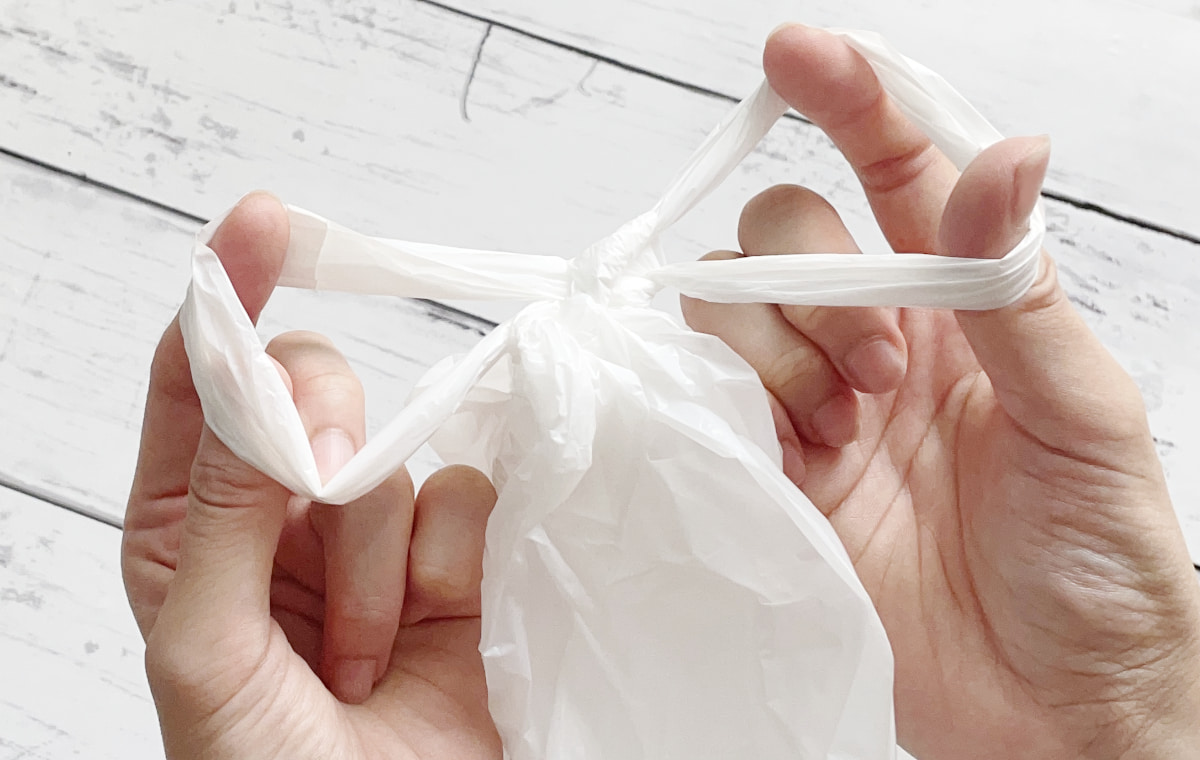 完成した結び目の写真