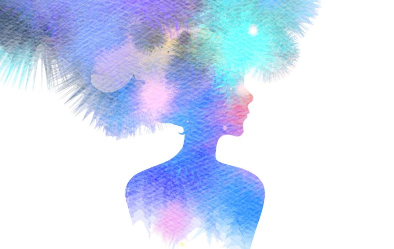 個性的で魅力ある女性のイメージイラスト