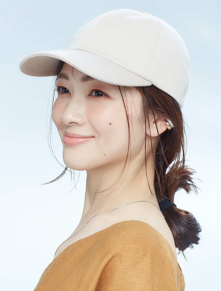 ロングヘア×帽子のヘアアレンジ