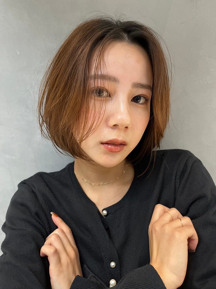 ふんわり柔らかなワンレンボブ