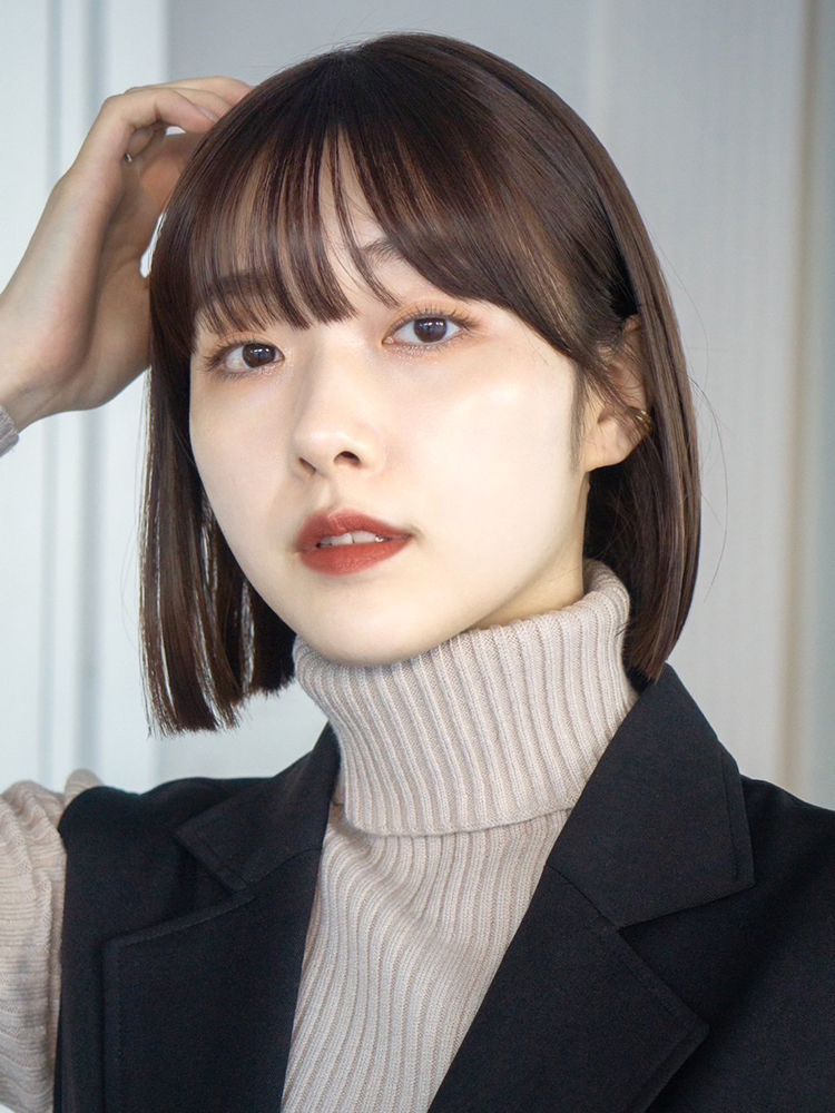 目の上ラインのワイドバング