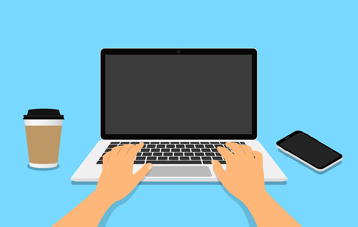 PCを操作する手