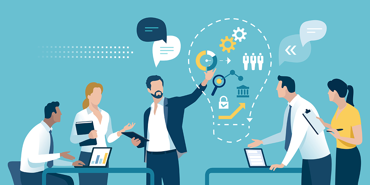 会議風景のイラスト