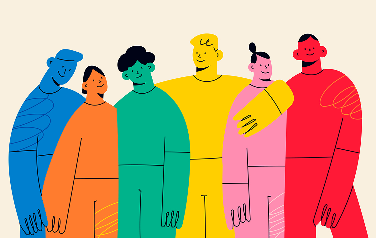 数人の男女 イラスト