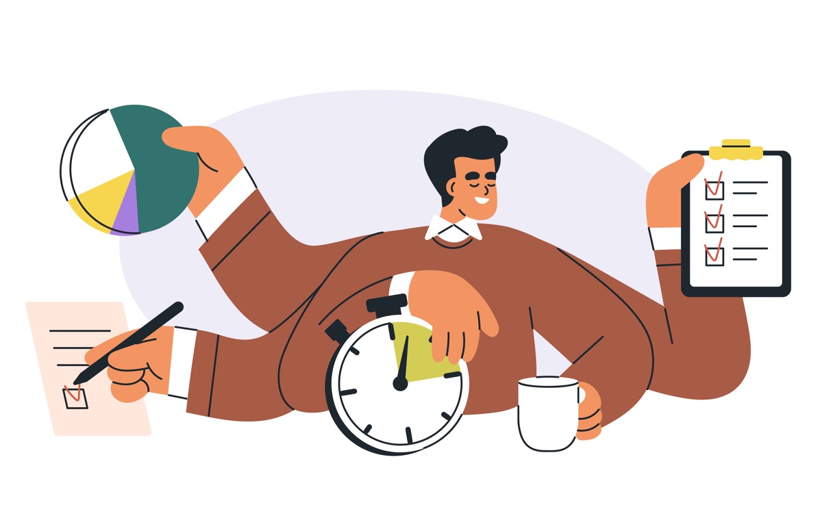 タスク管理する男性