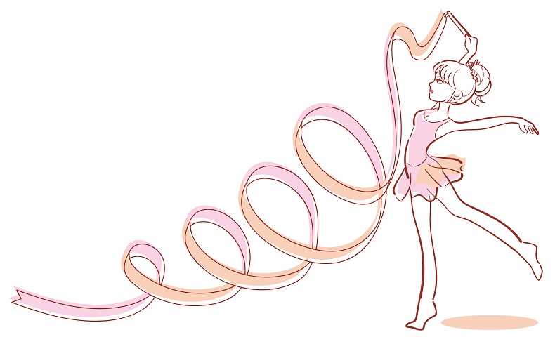 新体操のイラスト             