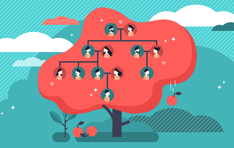 ファミリーツリーのイラスト