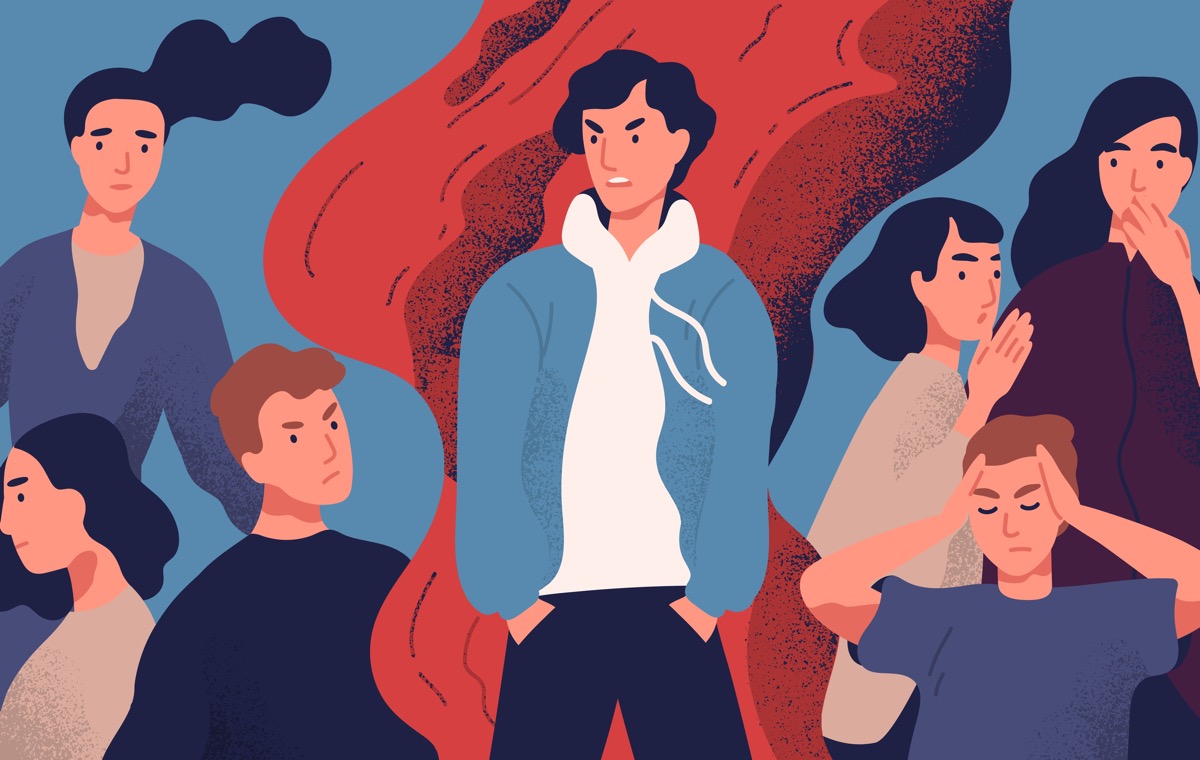 ストレスを抱えた人