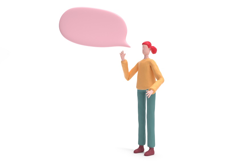 フキダシと女性