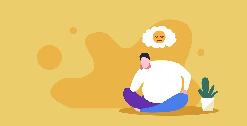 すねる男性のイメージ