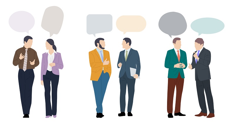 会話する人々のイメージ