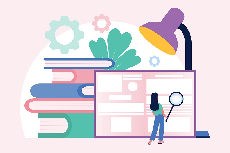 書物をひもとくイメージ