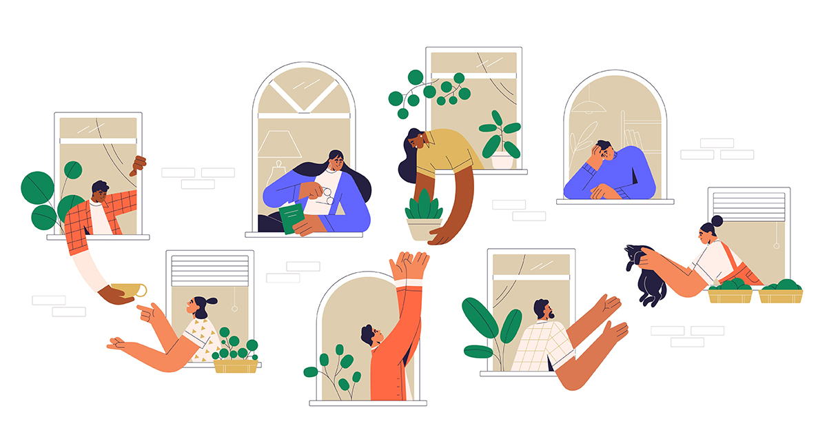 マンションの住人の交流 イメージイラスト