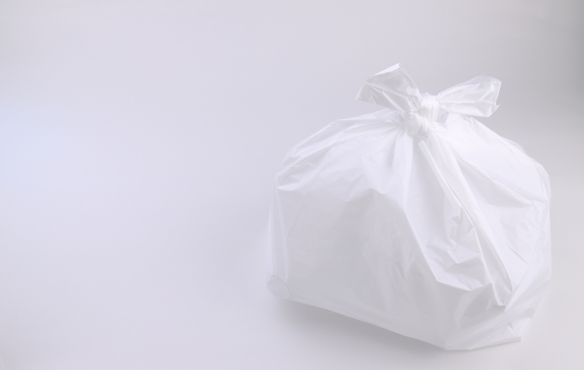 白いゴミ袋の写真