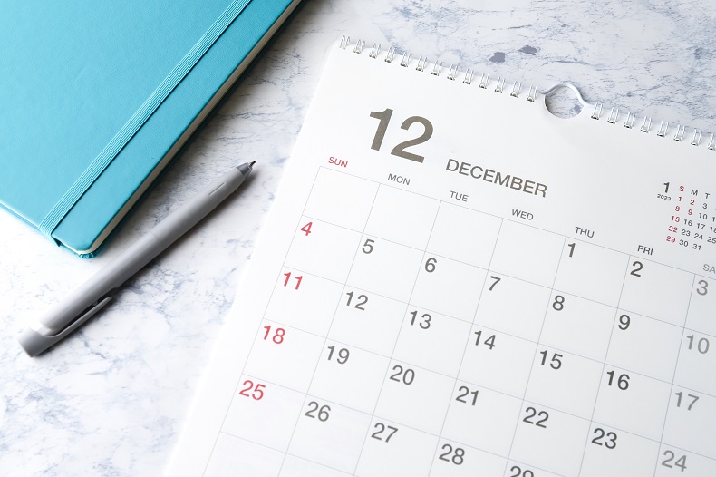 12月のカレンダー