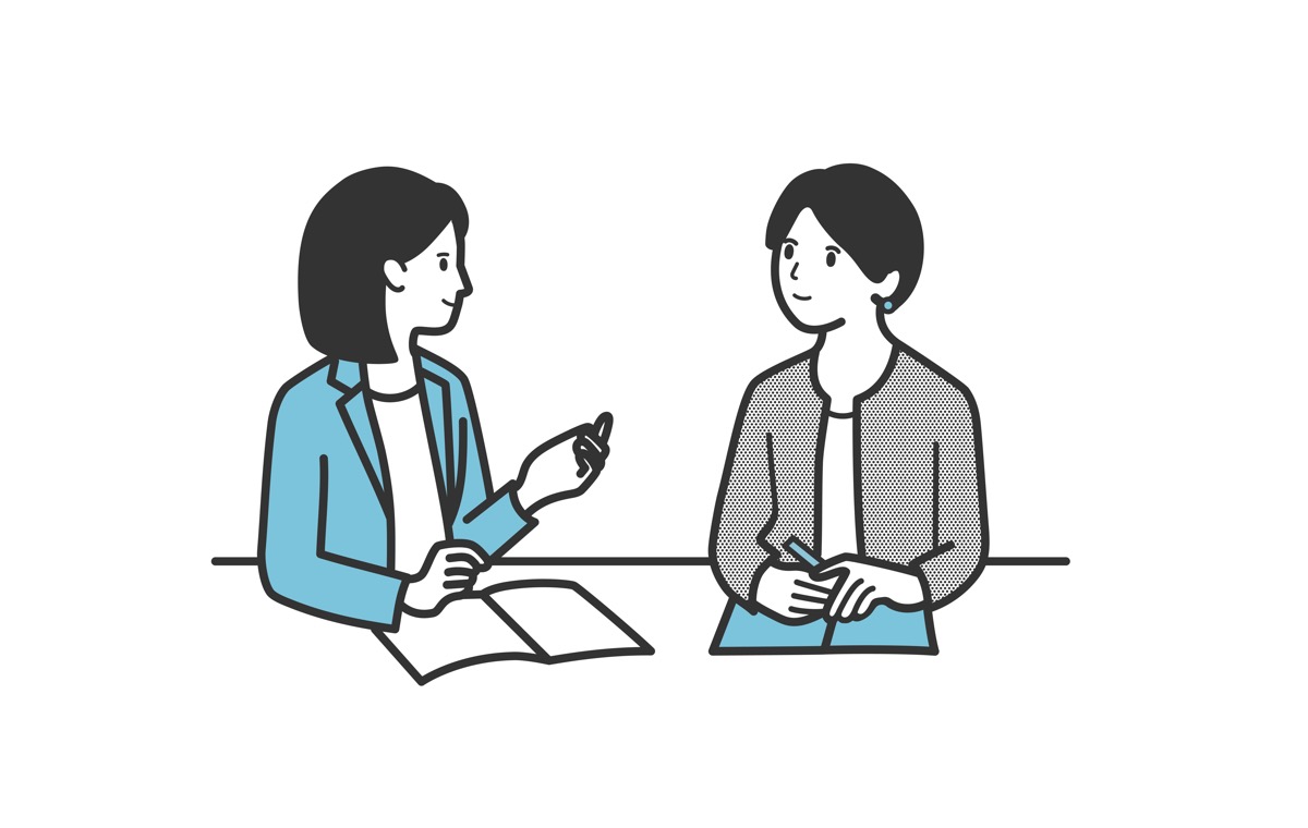 話し合う女性