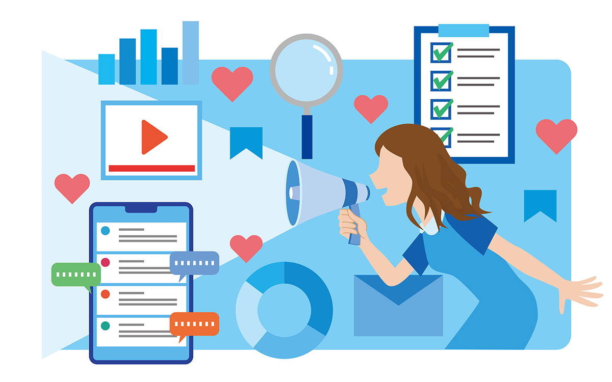 SNSマーケティング イラスト