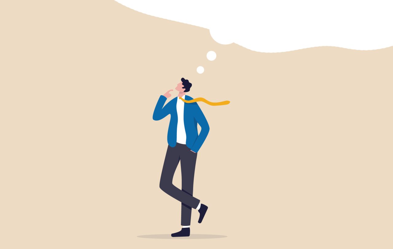 何か想像している人 イラスト