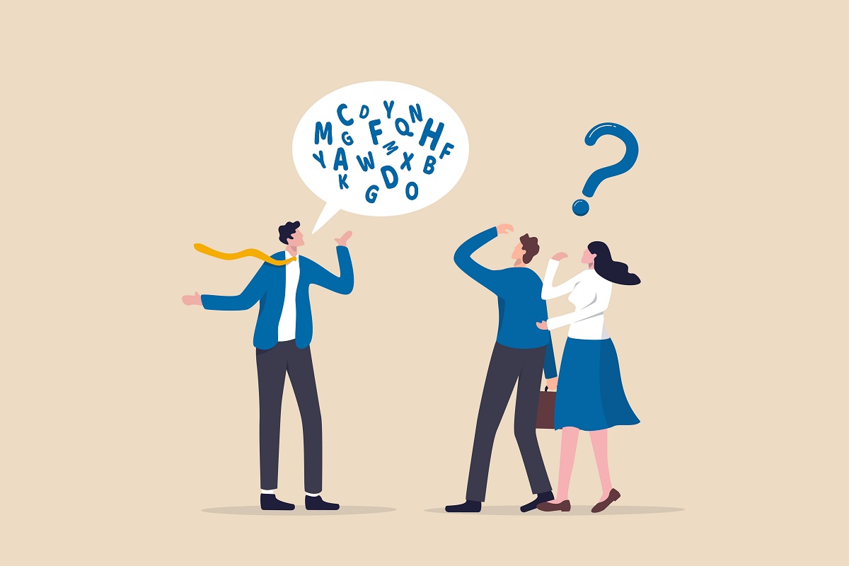 うまくコミュニケーションが取れていない様子を表したイラスト