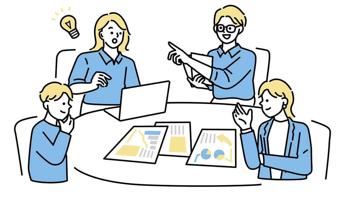 ミーティングの様子 イラスト