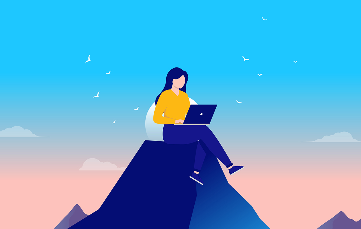 仕事をする女性