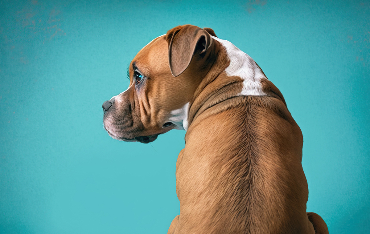 悲しそうに見える犬の横顔