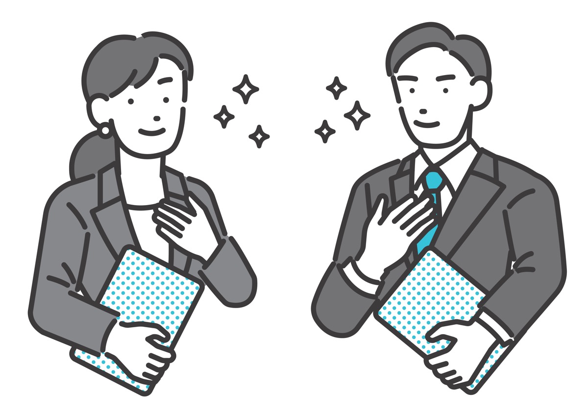 輝くビジネスマン