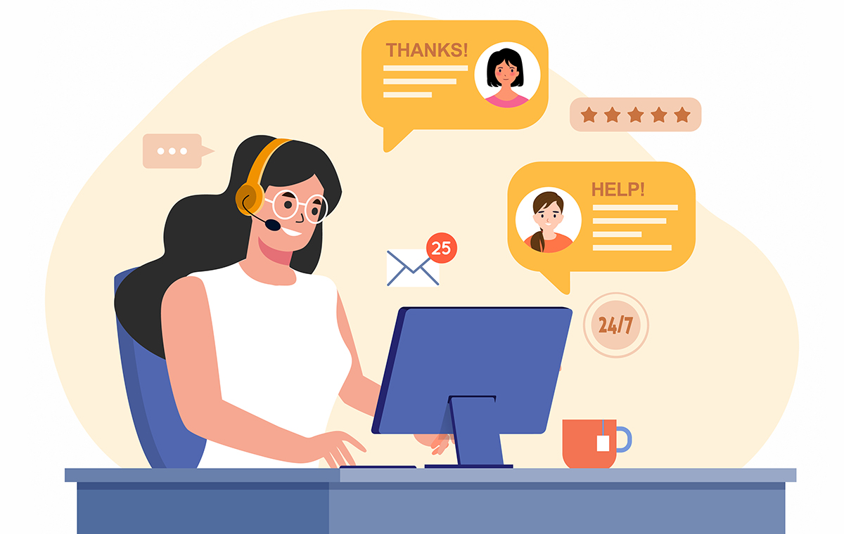 カスタマーセンター イラスト