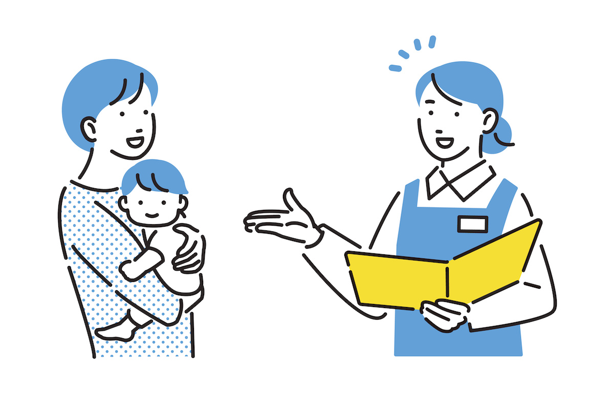 家事代行のスタッフと子育て中のママ