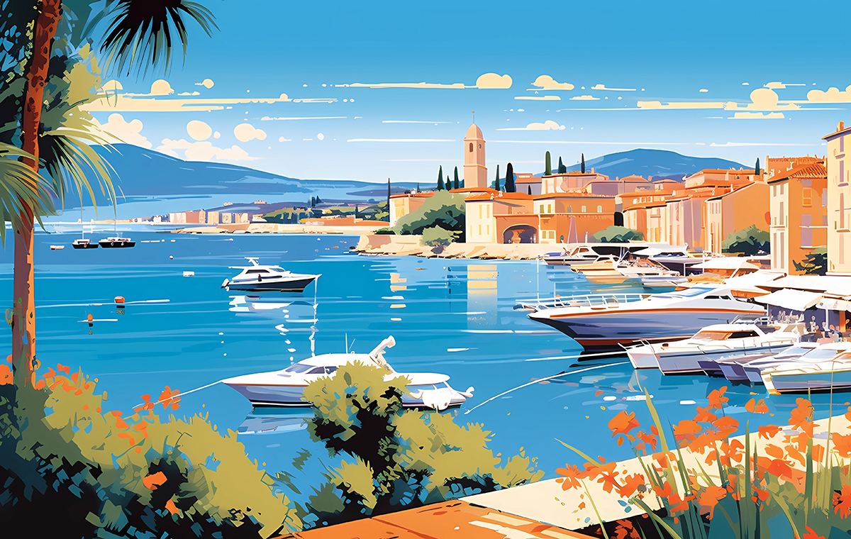 絵画のような風景 イラスト