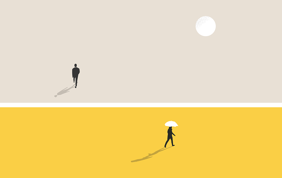 上下に分かれたデザイン