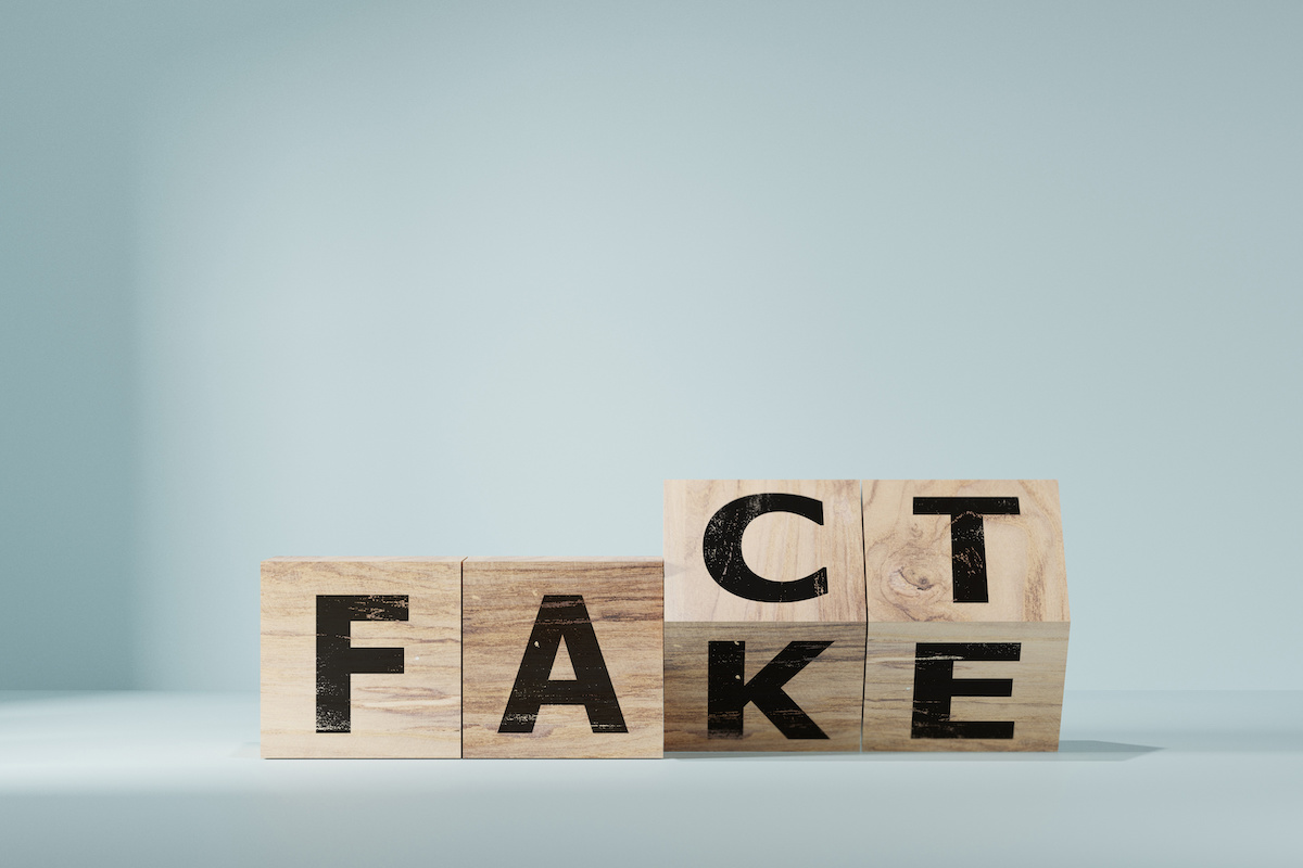 「FACT」と書かれた木製ブロックの写真