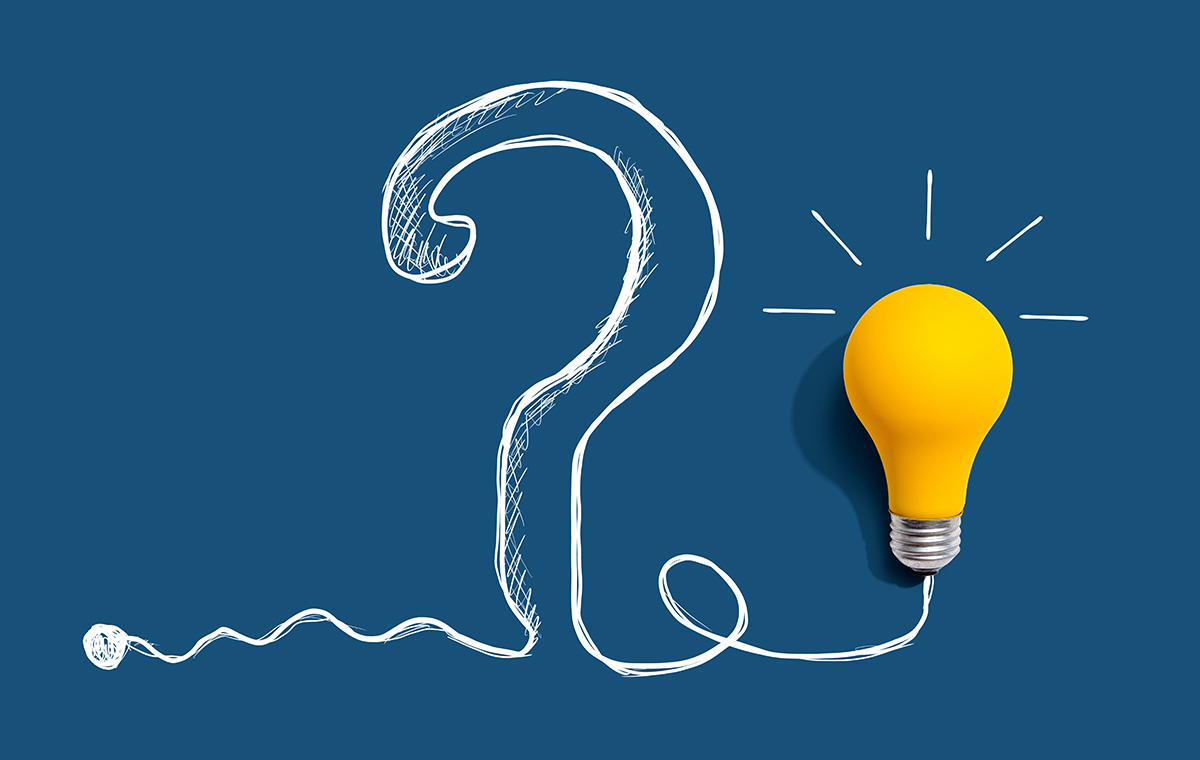 クエスチョンマークと電球 イメージ