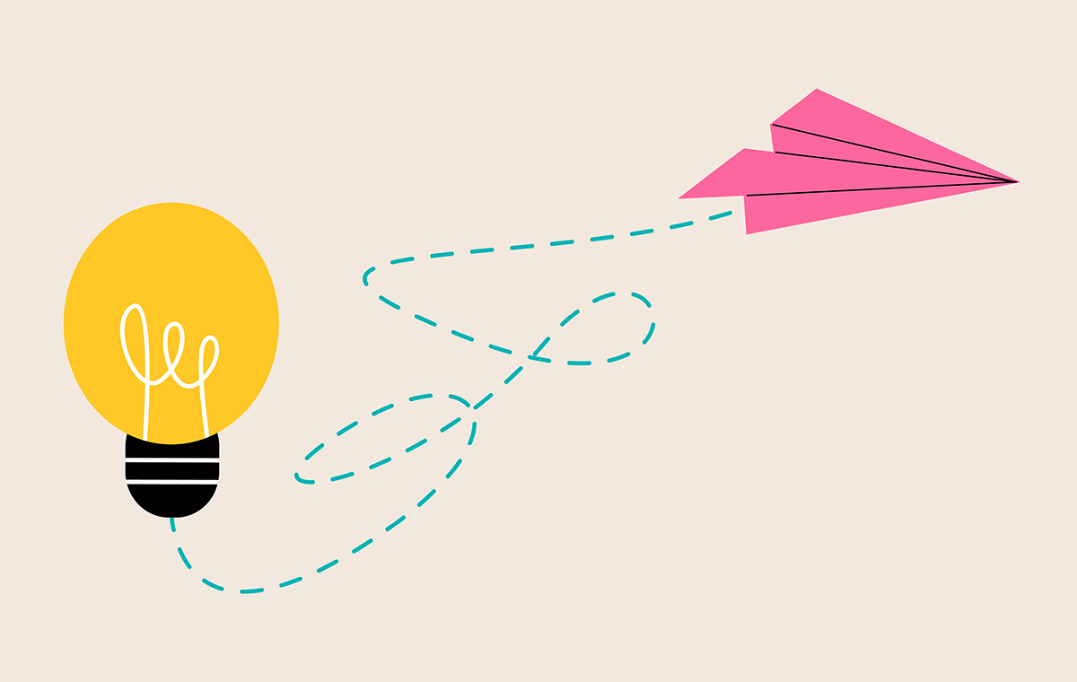 閃きと紙飛行機