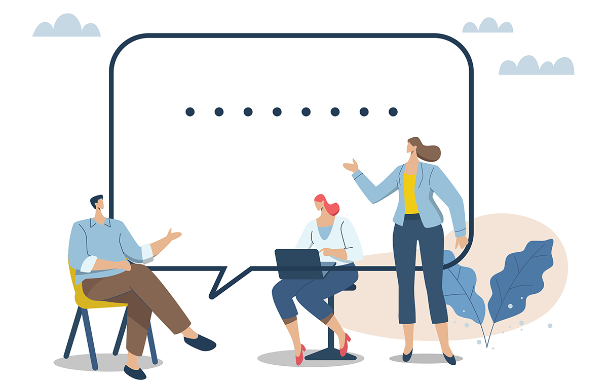 ミーティング中の発言 イラスト