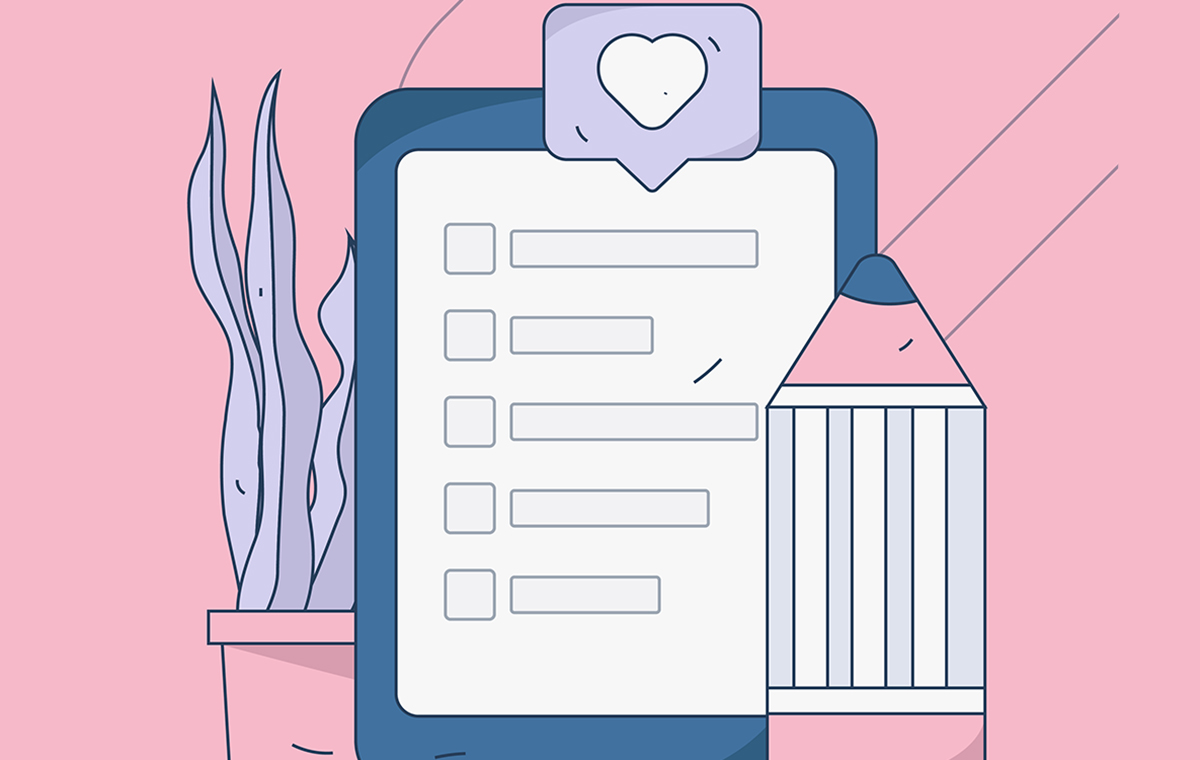 鉛筆とバインダー イラスト