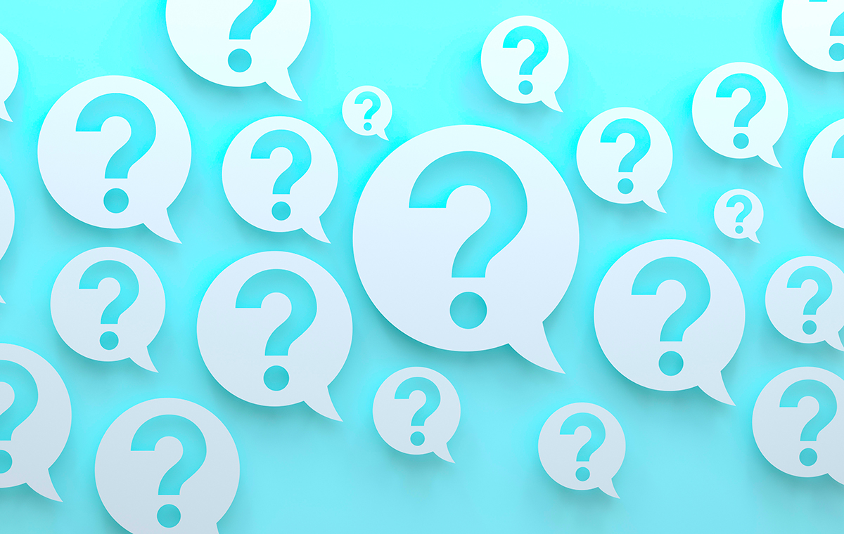 吹き出しとクエスチョンマーク